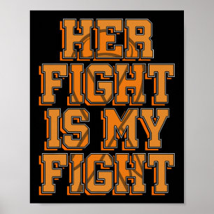 Póster Su Lucha Es Mi Naranja De Conciencia Rsd Ri