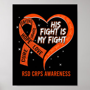 Póster Su Lucha Es Mi Pelea Cinta Corazón Rsd Crps Awaren