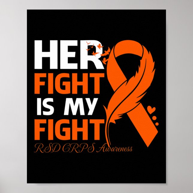 Póster Su Lucha Es Mi Pelea Rsd Crps Feather (Frente)