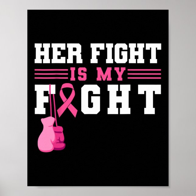 Póster Su Lucha Es Mis Guantes De Boxeo De Lucha (Frente)