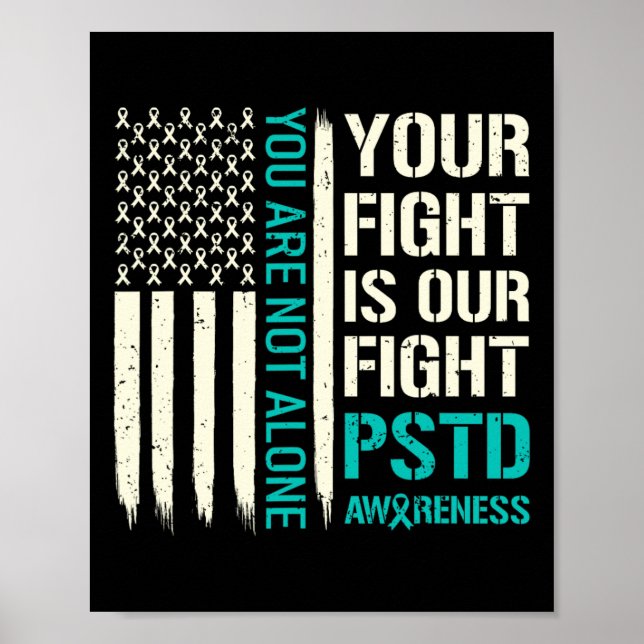 Póster Su Lucha Es Nuestra Lucha - Conciencia Del Ptsd (Frente)