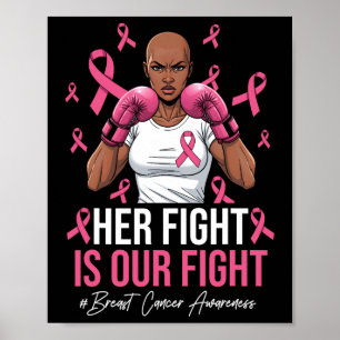 Póster Su Lucha Es Nuestra Lucha Contra El Cáncer De Mama