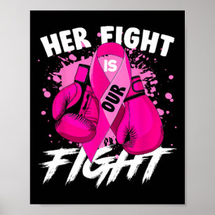 Póster Su lucha es nuestra lucha contra el cáncer de mama