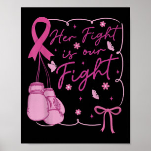 Póster Su lucha es nuestra lucha contra el cáncer de mama