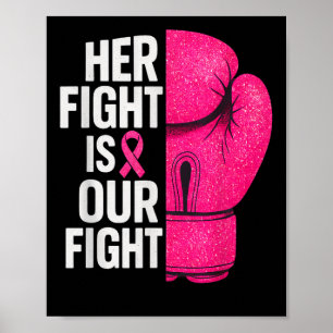 Póster Su Lucha Es Nuestra Lucha Contra El Cáncer De Mama