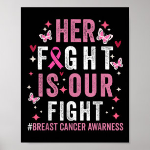 Póster Su Lucha Es Nuestra Lucha Contra El Cáncer De Mama