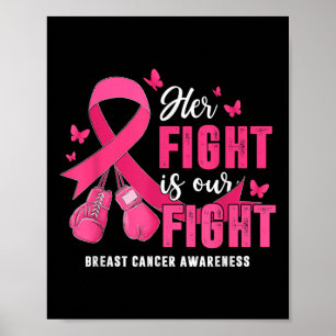 Póster Su lucha es nuestra lucha contra el cáncer de mama