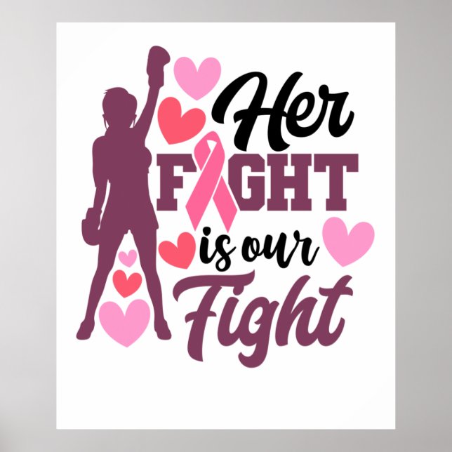 Póster Su lucha es nuestra lucha contra el cáncer de mama (Frente)