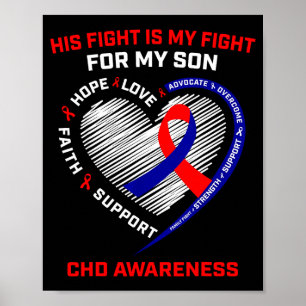 Póster Su lucha hijo concienciación CHD enfermedad cardía