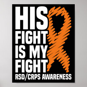 Póster Su Lucha Mi Lucha Naranja Ribbon Rsdcrps Concienci