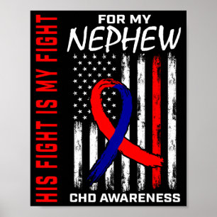 Póster Su lucha Sobrino Chd Conciencia Bandera Americana 