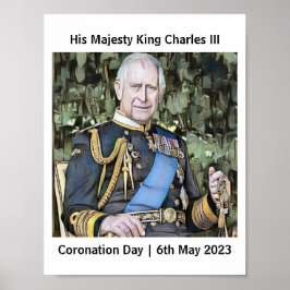 Póster Su Majestad el Rey Carlos III Coronación