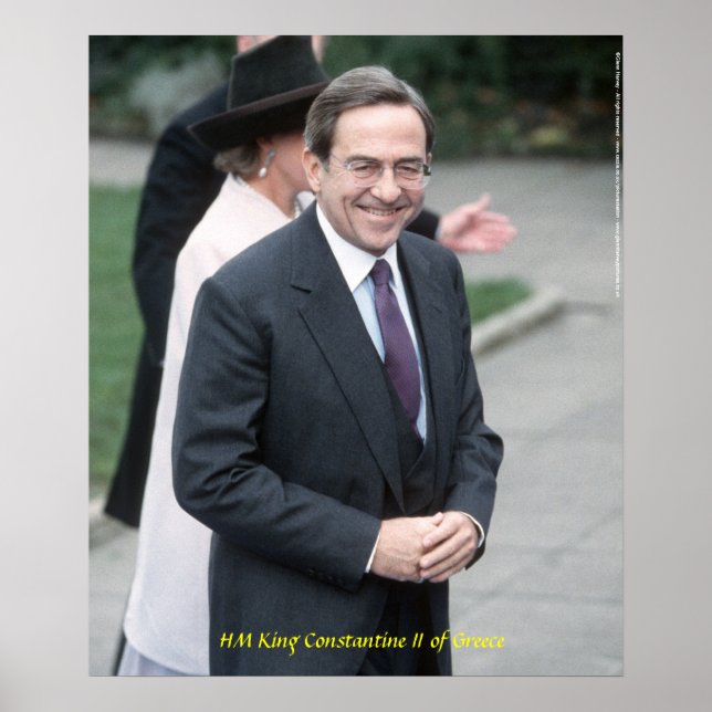 Póster Su Majestad el Rey Constantino II de Grecia (Frente)