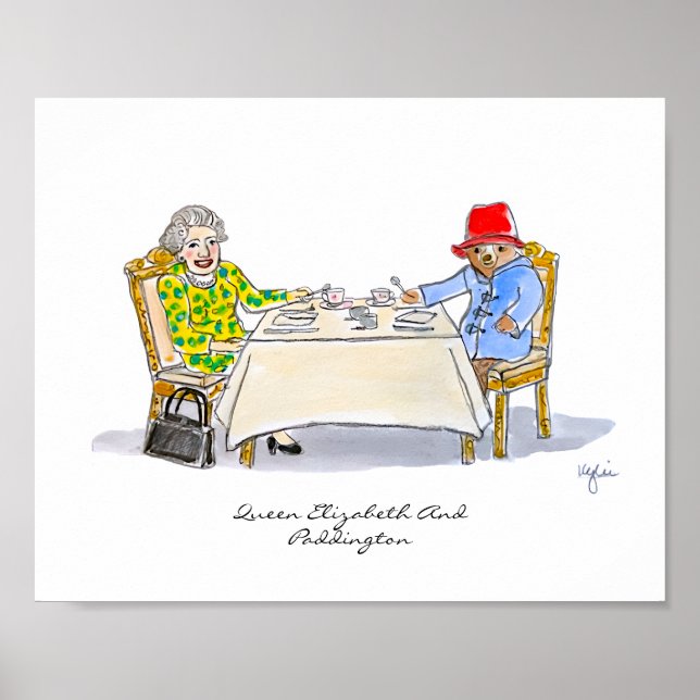 Póster Su Majestad, Reina Isabel II (Frente)