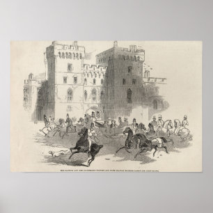 Póster Su majestad y sus visitantes ilustres