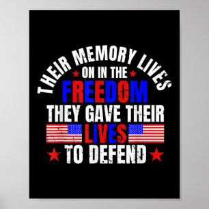 Póster Su Memoria Vive En El Día De La Libertad