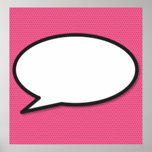 Póster Su mensaje Diversión Retro Libro de historietas Po