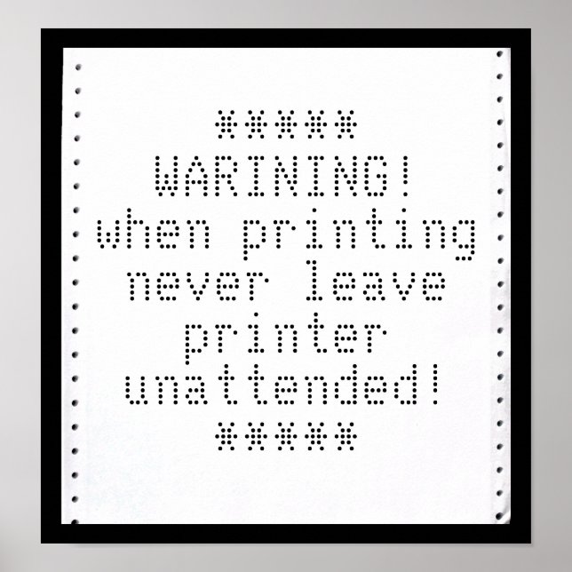 Póster Su mensaje en papel retro de PC (Frente)