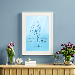 Póster Su misericordia es nueva cada mañana versículo de 