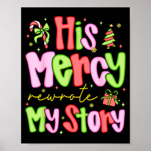 Póster Su Misericordia Reescribió Mi Historia Feliz Navid
