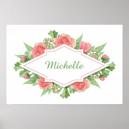 Póster Su nombre en un poster de personalizado de marco d