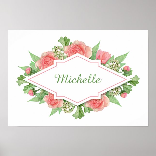 Póster Su nombre en un poster de personalizado de marco d (Frente)