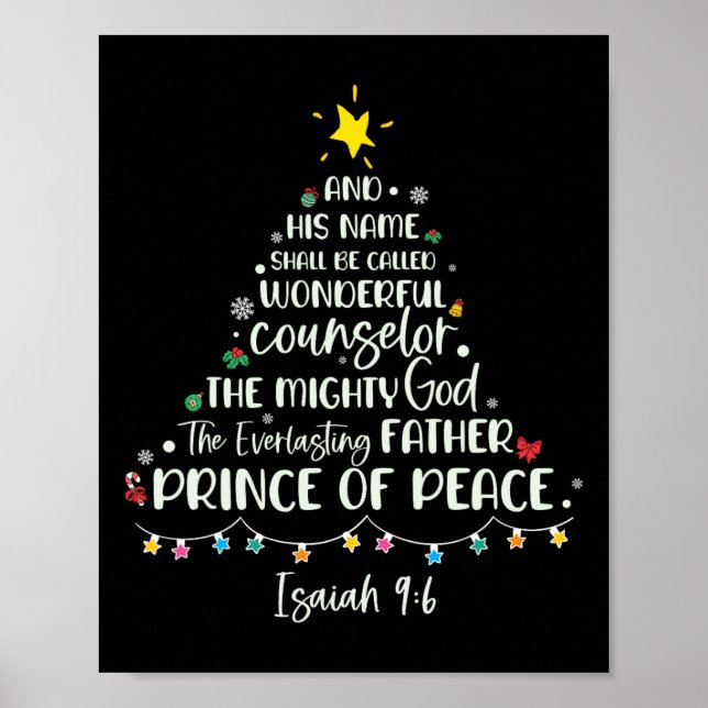 Póster Su Nombre Se Llamará Isaiah 96 Christmas Tree (Frente)