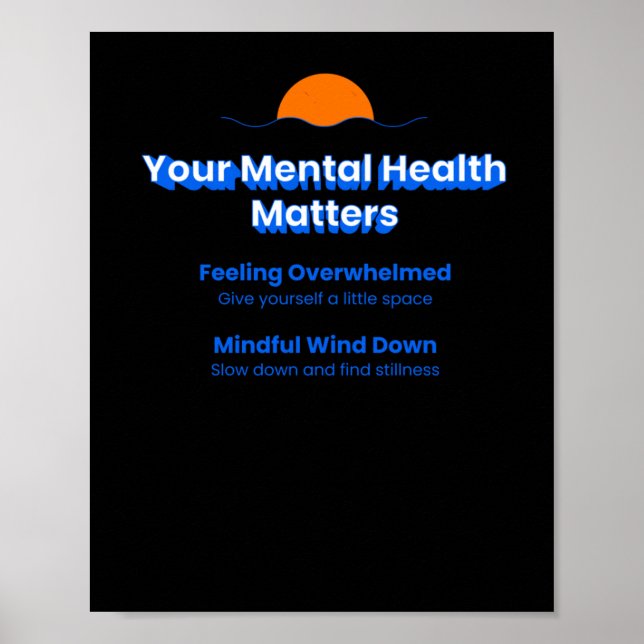 Póster Su Pegatina De Salud Mental (Frente)