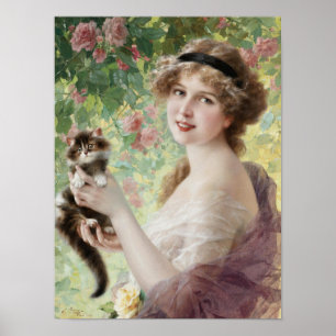 Póster Su pequeño gatito por Emile Vernon