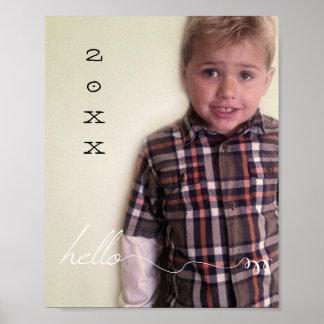 Póster Su Personalizado 8" x 10" Hola año