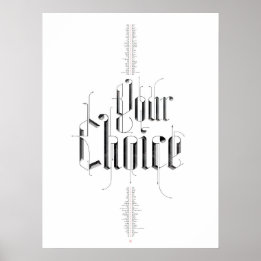 Póster Su Poster de elección (blanco)