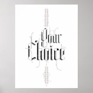 Póster Su Poster de elección (blanco)