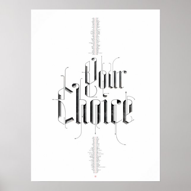 Póster Su Poster de elección (blanco) (Frente)