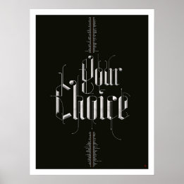 Póster Su Poster de elección (negro)
