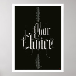 Póster Su Poster de elección (negro)