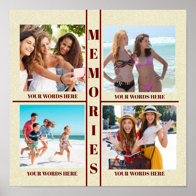 PÓSTER SU POSTER DE RECUERDOS FOTOGRÁFICOS ES FÁCIL DE LL (Frente)