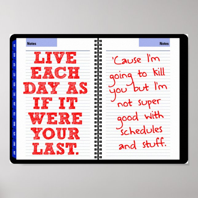 Póster Su Poster divertida de último día (Frente)