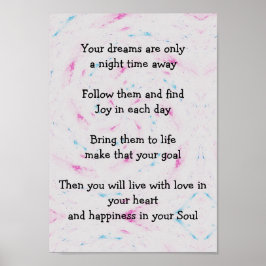 Póster Su poster inspirador de sueños