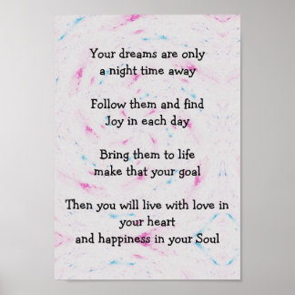 Póster Su poster inspirador de sueños