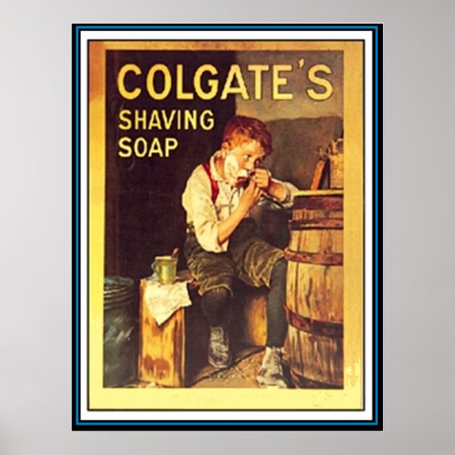 Póster Su primer cartel vintage de su primer afeitado (Frente)