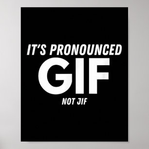 Póster Su Pronunciado Gif No Jif Gracioso Texto Irónico I