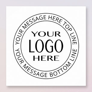 Póster Su propio logotipo y texto circular personalizable