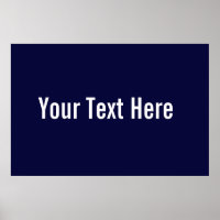 Su texto aquí Personalizado Marina Azul Poster hor