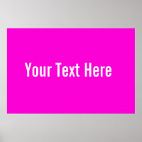 Su texto aquí Personalizado Poster horizontal rosa