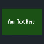 Póster Su texto aquí Personalizado Poster horizontal verd<br><div class="desc">Este producto es sencillo de personalizar, sólo hay que cambiar el texto de la sección "Personalízalo" de arriba. Hay más opciones de personalización, como estilos de fuente, colores y otras opciones de edición disponibles cuando se hace clic en el botón "Personalizar" de arriba.</div>