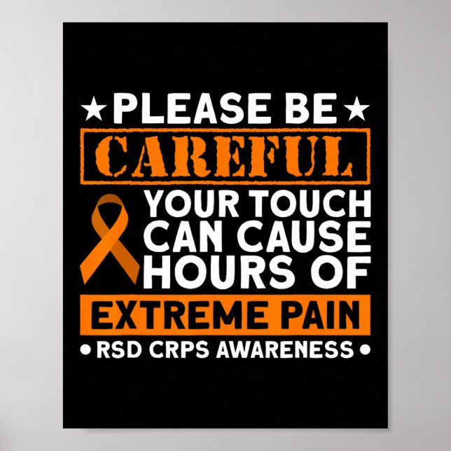 Póster Su Toque Puede Causar Un Dolor Extremo Rsd Crps Aw (Frente)