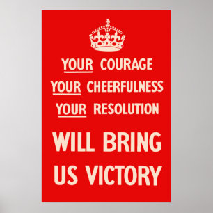 Póster Su valor su Cheerfulness su resolución