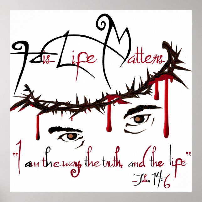 Póster Su vida importa el Poster cristiano (Frente)