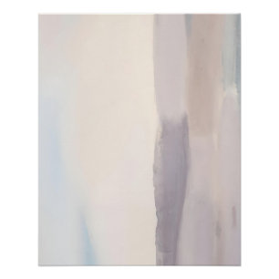 Póster Suave abstracto de acuarela neutra en tonos pastel