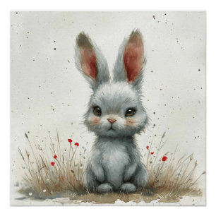 Póster Suave Velvet Lop: un poco de conejito endeble